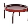 2 tier Cake Stand Mahogany wood & Brown Finish Made of Wood & Metal