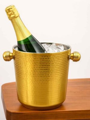 61HYblVDLLL._SL1024__11zon.jpg 'Double Wall' Beer, Wine Bottle Chiller Bucket Wine & Champagne | Wine Cooler/Champagne Bucket | Size- 8.5" H x 8.3" Dia | Fits All 750 ml Bottles