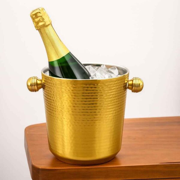 'Double Wall' Beer, Wine Bottle Chiller Bucket Wine & Champagne | Wine Cooler/Champagne Bucket | Size- 8.5" H x 8.3" Dia | Fits All 750 ml Bottles
