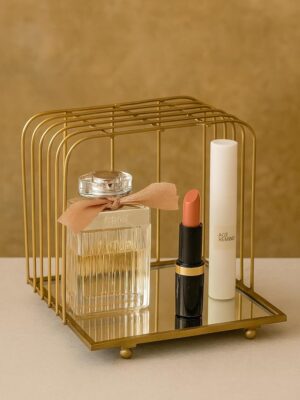 1-Tier Vanity Organizer with Mirror Base " & Perfume & Cosmetic Organizer Rack | Size (9L*9W*8H) inch