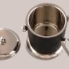 Black Leather Ice Bucket Set