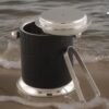 Black Leather Ice Bucket Set