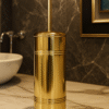 Luxury Gold Toilet Brush with Holder – Premium Stainless Steel Bathroom Cleaning Set, Rust-Resistant & Elegant Design for Modern Restrooms Size (10L x 10W x 40H Centimeters) Made in India