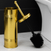 Luxury Gold Toilet Brush with Holder – Premium Stainless Steel Bathroom Cleaning Set, Rust-Resistant & Elegant Design for Modern Restrooms Size (10L x 10W x 40H Centimeters) Made in India