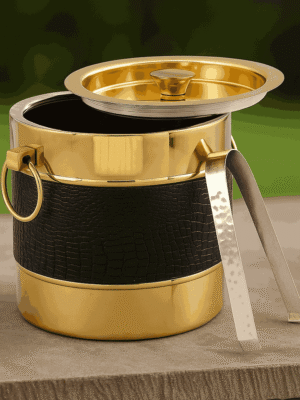 Gold & Black Ice Bucket Set