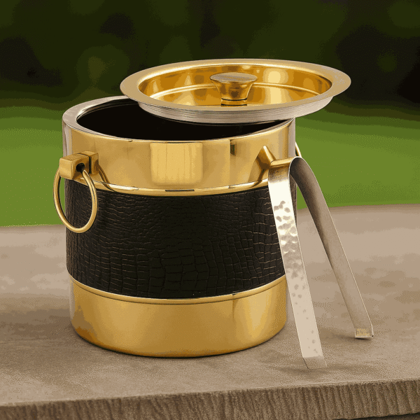 Gold & Black Ice Bucket Set