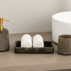 Black Resin Bathroom Accessories Set Of 3