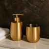 61xfJr4muQL._SL1024_ (1) Brushed Gold Bathroom Accessory Set 'Soap, Lotion or Sanitizer Dispenser' 425ml & Accessory Holder, Refillable Pump, Stainless Steel 'Made in India'