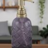 Purple Diamond Pattern Soap Dispenser 450 ml