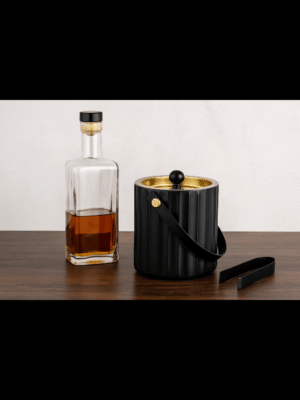 ChatGPT Image Aug 26, 2025, 05_15_11 PM (1) Stainless Steel Double Wall Matte Black Ice Bucket with LId and Tong Size (6"x6") Inch