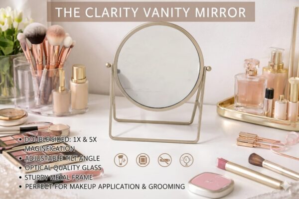 WhatsApp Image 2025-12-23 at 11.09.11 AM Premium Gold Finish Bathroom Vanity Mirror | Adjustable Round Countertop Mirror