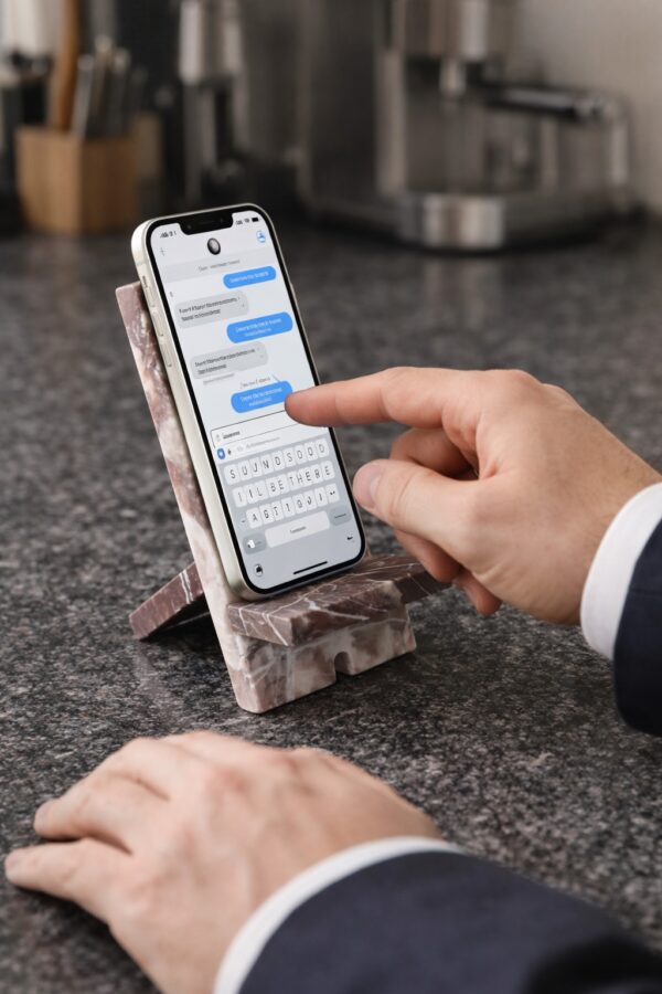 Luxury Marble Mobile Phone Stand / Desk Phone Holder