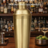 Premium 750 ML Boston Style Cocktail Shaker – Stainless Steel Gold Finish Bar Shaker for Mixing, Straining & Professional Drink Making