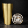 Premium 750 ML Boston Style Cocktail Shaker – Stainless Steel Gold Finish Bar Shaker for Mixing, Straining & Professional Drink Making
