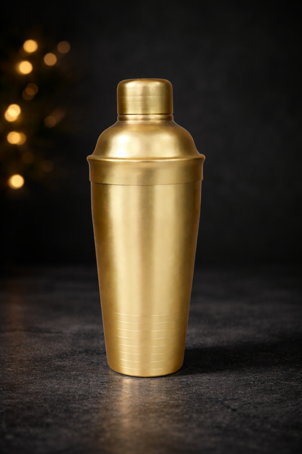 Premium 750 ML Boston Style Cocktail Shaker – Stainless Steel Gold Finish Bar Shaker for Mixing, Straining & Professional Drink Making
